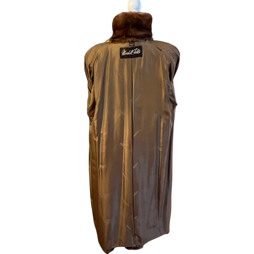 Vintage Nina Ricci Natural Female Let Out Mink Fur Coat Size M Genuine Womens - Picture 6 of 16
